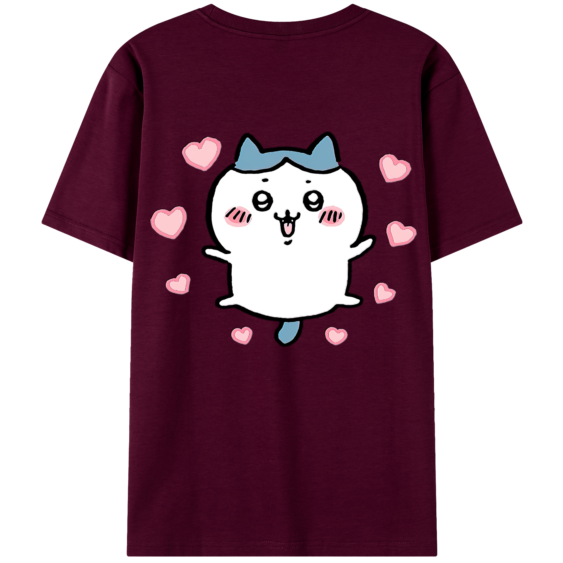 （画像用） ちいかわ ハチワレ Chii-kawa hachiware レディース半袖Tシャツ(バックプリント)